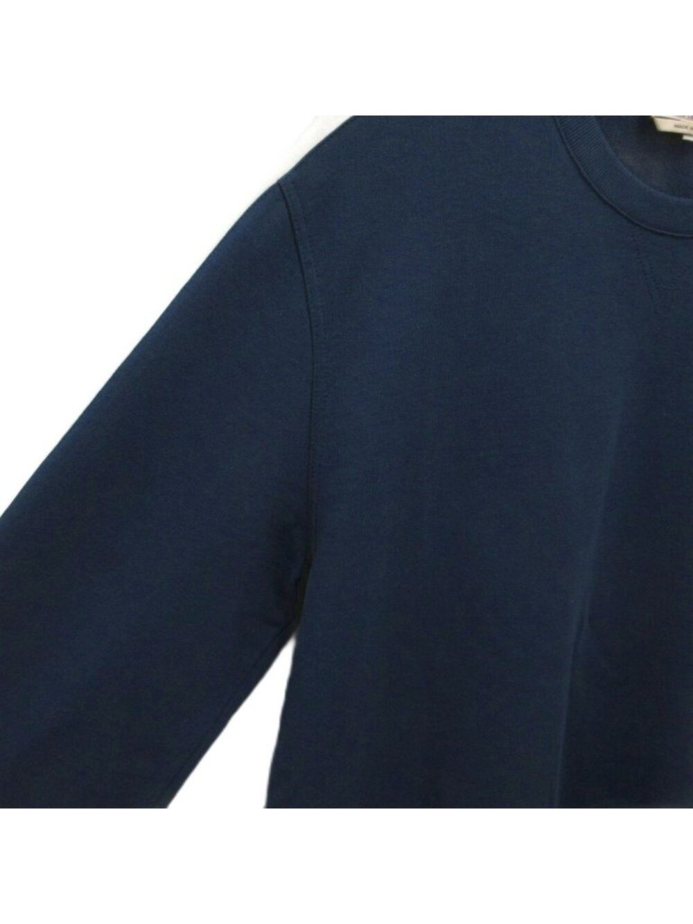 Hermes Run Arm Line Sweatshirt Logo Cotton XL Navy White - Picture 5 of 7